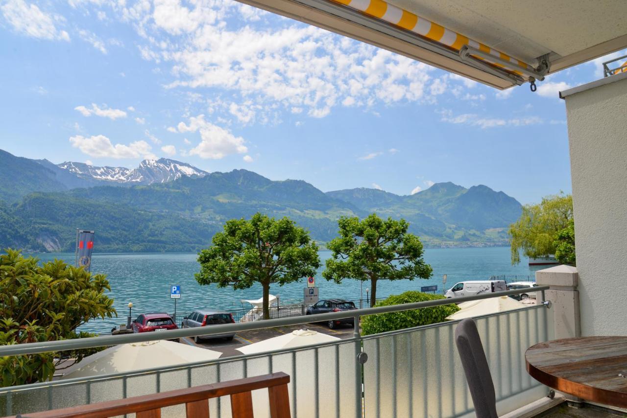Seehotel Riviera At Lake Lucerne Gersau Bagian luar foto